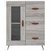 vidaXL Sideboard Grey Sonoma 69.5x34x90 cm Engineered Wood