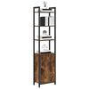 vidaXL Book Cabinet Smoked Oak 40 x 24 x 161 cm Engineered Wood