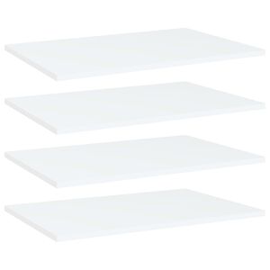 vidaXL Bookshelf Boards 4 pcs White 60x40x1.5 cm Engineered Wood