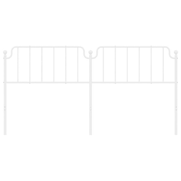 vidaXL Metal Replace Headboard White 193 cm
