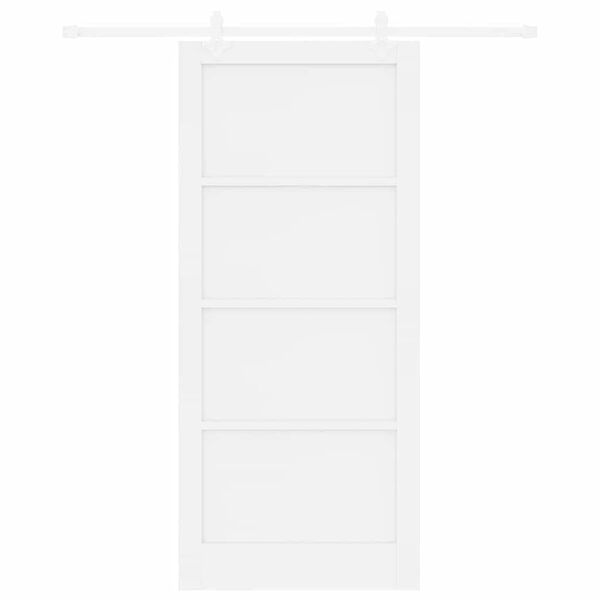 vidaXL Sliding Door White 93 x 211 cm Solid Pine Wood