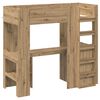 vidaXL Loft Bed Frame with Desk with Storage Artisan Oak 75 x 190 cm