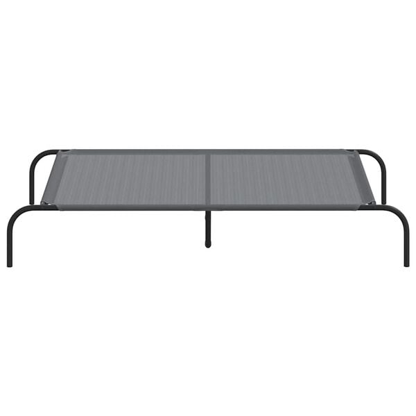 vidaXL Elevated Dog Bed Grey 130x80x20 cm Textilene and Steel