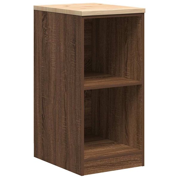 vidaXL Garage Storage Cabinet Brown Oak 40x51x85 cm Solid Wood Pine