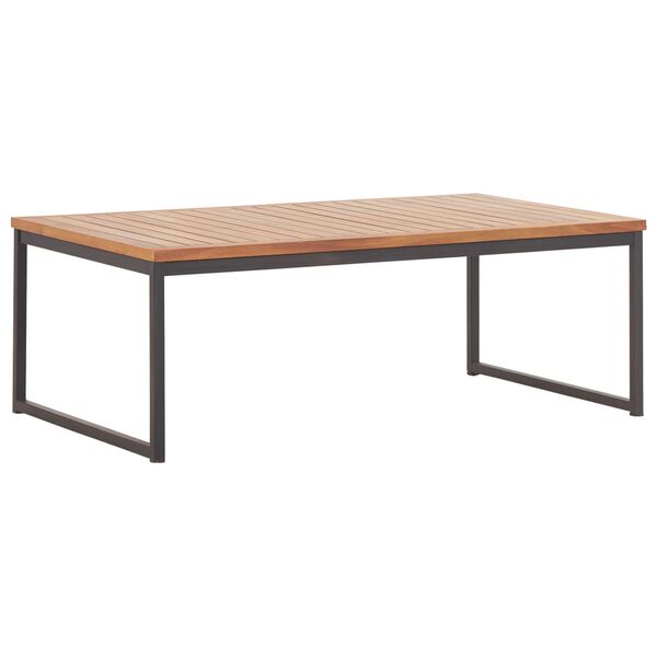 vidaXL Coffee Table 100x60x36cm Solid Acacia Wood and Steel