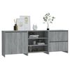 vidaXL 3 Piece Sideboard Grey Sonoma Engineered Wood