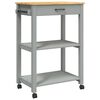 vidaXL Kitchen Trolley MONZA 60x40x88.5 cm Grey Solid Wood Pine