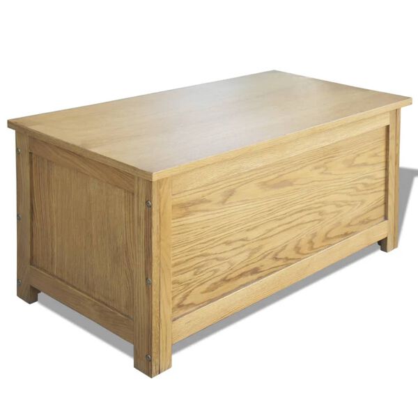 vidaXL Storage Box 90x45x45 cm Solid Oak Wood