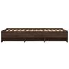 vidaXL Bed Frame without Mattress Brown Oak 90x190 cm Single Engineered Wood