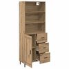 vidaXL Highboard with Drawer Artisan Oak 69.5 x 34 x 180 cm