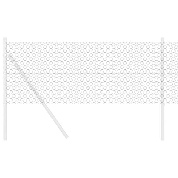 vidaXL Hexagon Fence Grey 0.6 x 100 m PVC