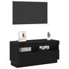 vidaXL TV Cabinet Black Oak 80 x 35 x 40 cm Engineered Wood