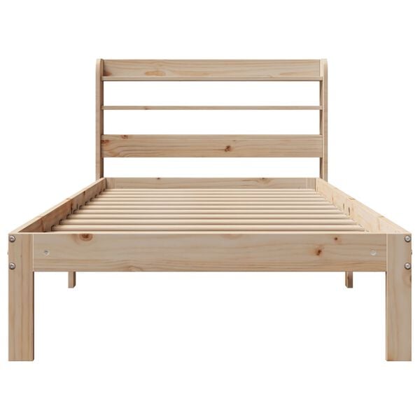 vidaXL Bed Frame with Headboard without Mattress 75x190 cm Small Single