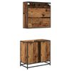 vidaXL Bathroom Furniture Set with Door 2 pcs Old Wood Engineered Wood