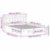 vidaXL Bed Frame Brown 140 x 190 cm Solid Pine Wood