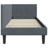 vidaXL Corner Bed Frame with Headboard Dark Grey 80 cm x 200 cm Velvet