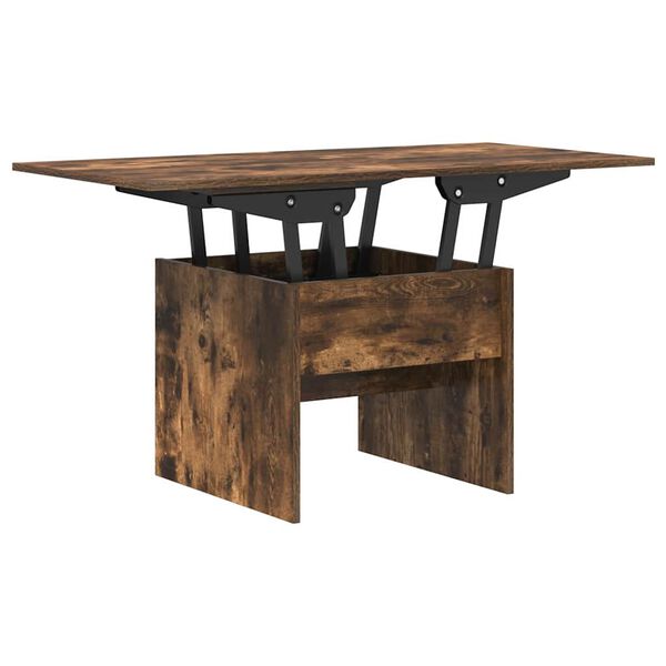 vidaXL Coffee Table Smoked Oak 55 x 54.5 x 45 cm Engineered wood