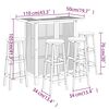 vidaXL 5 Piece Garden Bar Set Solid Wood Acacia
