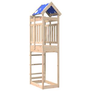 vidaXL Play Tower Brown 52.5 x 85 x 239 cm Solid Pine Wood