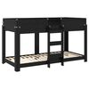 vidaXL Bunk Bed for Kids Black Oak 100 x 200 cm Engineered Wood