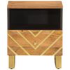 vidaXL Bedside Cabinets 2 pcs Brown and Black Solid Wood Mango