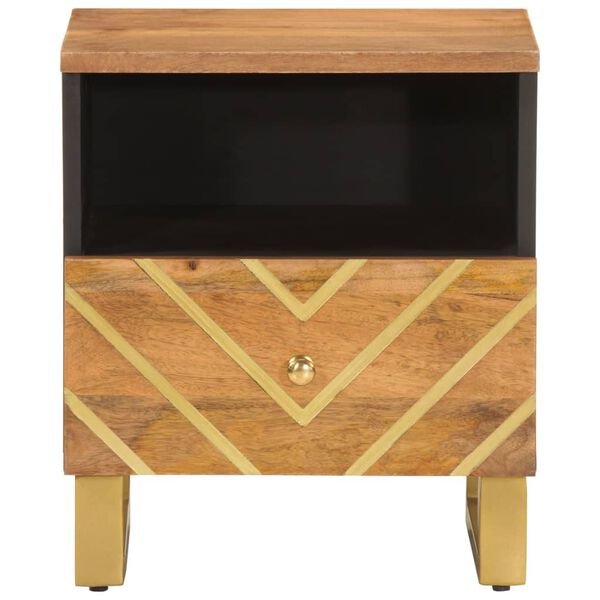 vidaXL Bedside Cabinets 2 pcs Brown and Black Solid Wood Mango