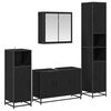 vidaXL Bathroom Furniture Set 2 pcs Black Oak Engineered Wood