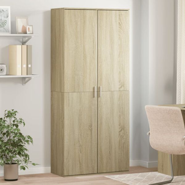 vidaXL Highboard Sonoma Oak 80x35x180 cm Engineered Wood