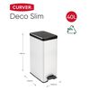 Curver Slim Pedal Bin Deco 40L Silver