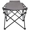 vidaXL Folding Sun Lounger Grey Steel