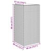vidaXL Garden Planter Grey 40x40x80 cm Poly Rattan