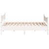 vidaXL Bed Frame without Mattress White 200x200 cm Solid Wood Pine