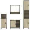 vidaXL 4 Piece Bathroom Furniture Set Sonoma Oak Engineered Wood