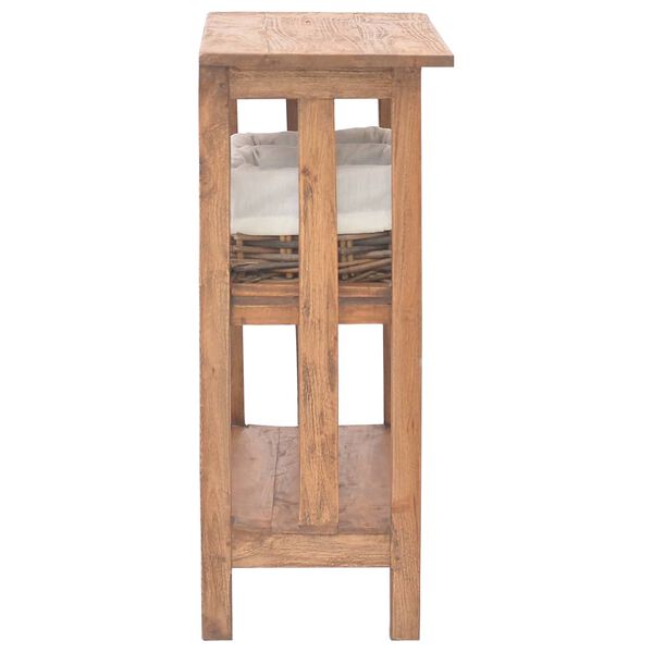 vidaXL Console Table Solid Mahogany Wood 69x28x70 cm