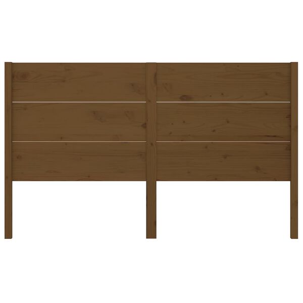 vidaXL Headboard Honey Brown 126x4x100 cm Solid Wood Pine