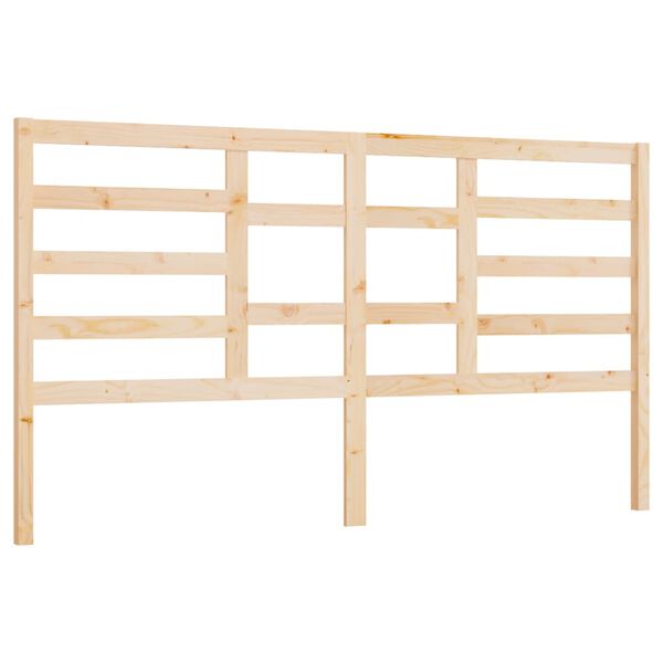 vidaXL Bed Headboard 206x4x104 cm Solid Wood Pine