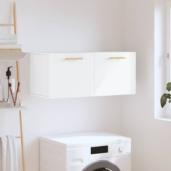 vidaXL Wall Cabinet White 80x36.5x35 cm Engineered Wood