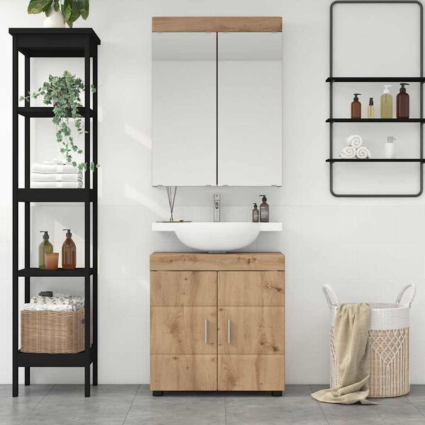vidaXL Bathroom Furniture Set TULUM Artisan Oak Engineered Wood