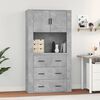 vidaXL Highboard Concrete Grey Engineered Wood