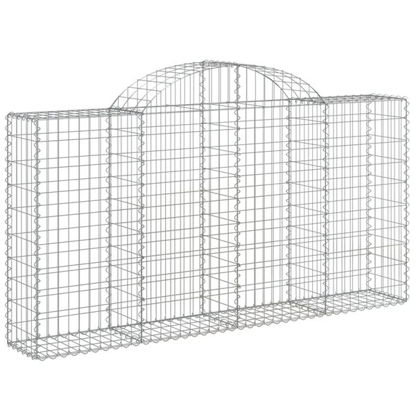 vidaXL Arched Gabion Baskets 6 pcs 200x30x100/120 cm Galvanised Iron