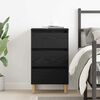 vidaXL Bedside Cabinet Black Oak 40 x 35 x 69 cm Engineered Wood