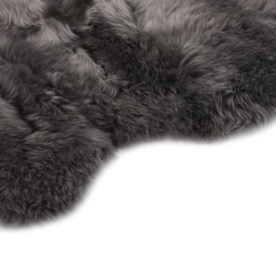 vidaXL Sheep Leather Rug 60x90 cm Light Grey