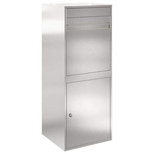 vidaXL Parcel Drop Box Silver 47.5 x 38 x 59 cm Stainless Steel