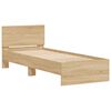 vidaXL Bed Frame without Mattress with LED Lights Sonoma Oak 90x190 cm Single