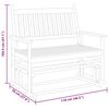 vidaXL Glider Bench White 118x70x104.5 cm Solid Wood Poplar
