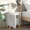 vidaXL Bed Cabinets with Solid Wood Legs 2pcs Concrete Grey 40x30x50cm