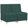 vidaXL Modular Sofa Unit Armless 2 pcs Dark Green 55 x 74 x 82 cm
