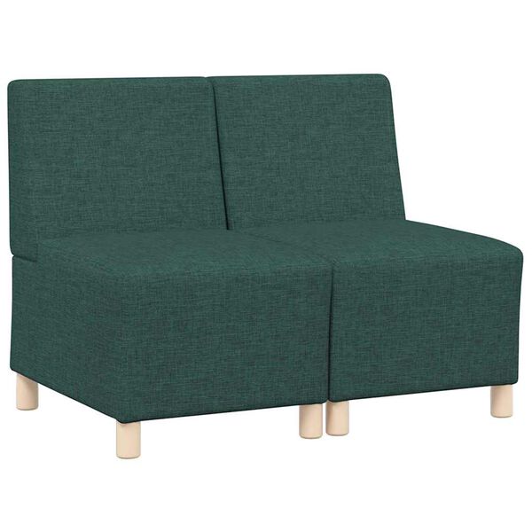 vidaXL Modular Sofa Unit Armless 2 pcs Dark Green 55 x 74 x 82 cm