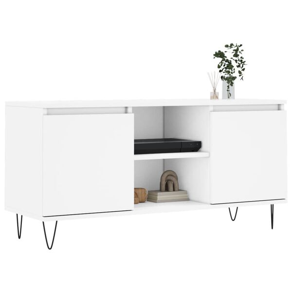 vidaXL TV Cabinet White 104x35x50 cm Engineered Wood