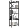 vidaXL Bookshelf Black Oak 56 x 34 x 171 cm Engineered Wood